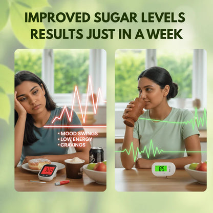 Sugar Balance Vijaysar Wood Glass