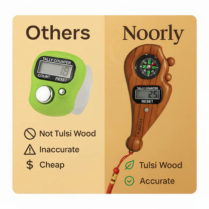 ShivaStore™ Ram Mandir Blessed Tulsi Jap Counter