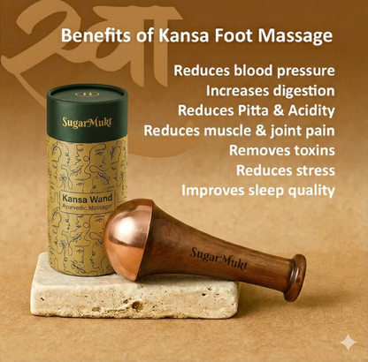 SugarMukt Kansa Detox Foot Massager: 100% Pure & Ancient Sugar Management