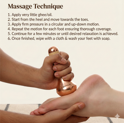 SugarMukt Kansa Detox Foot Massager: 100% Pure & Ancient Sugar Management
